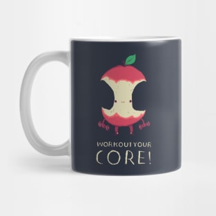 workout your core! gym shirt Mug